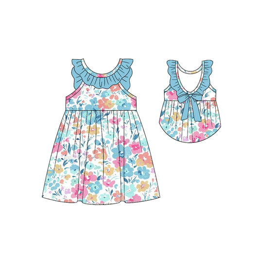 GSD1163 Summer Lovely Baby Girls Wear Short Sleeve Kid Twirl Dresses