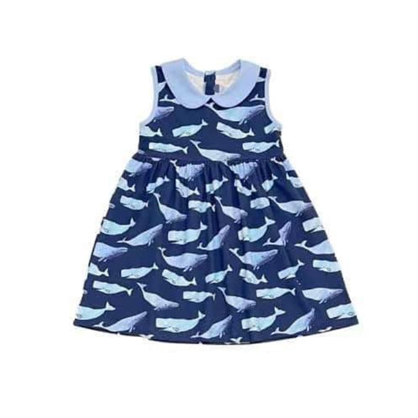 GSD1181 Blue Summer Baby Girls Wear Short Sleeve Kid Dress