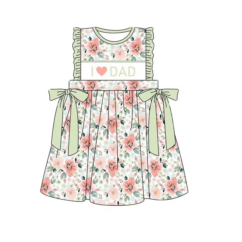 GSD1182 Floral Summer Baby Girls Wear Short Sleeve Kid Dress