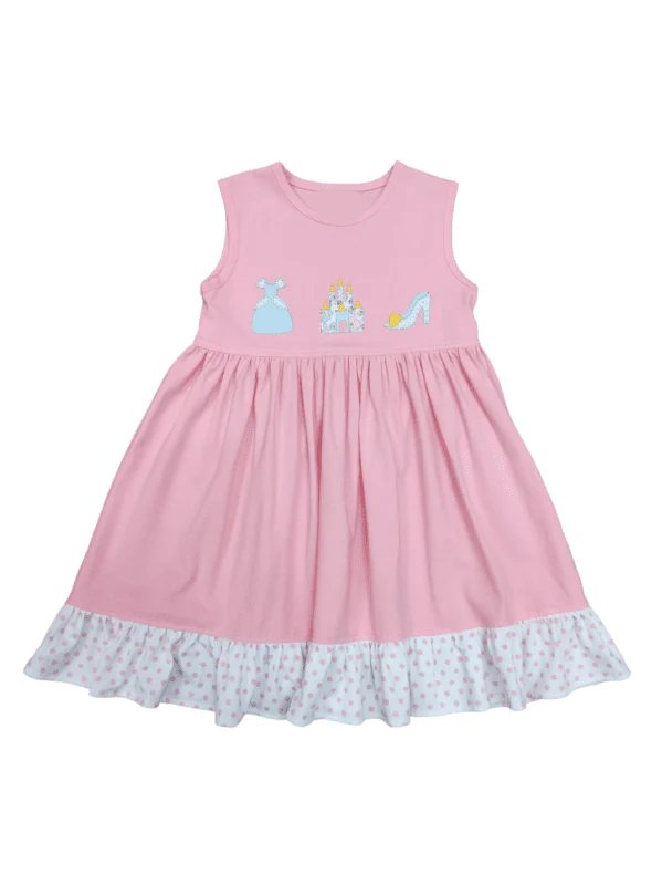 GSD1190 Pink Girl Summer Short Sleeve Outfit Kid Clothing