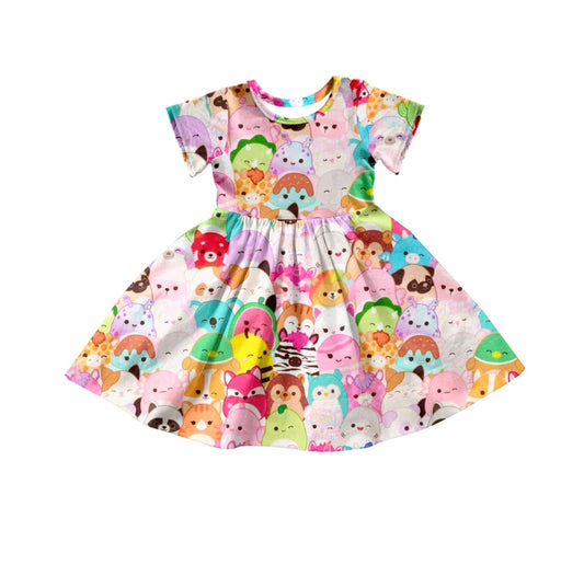 GSD1193  Cute Girl Summer Short Sleeve Dress Kid Clothing