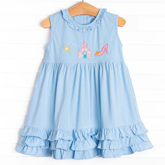 GSD1197 Cute Girl Summer Short Sleeve Dress Kid Clothing