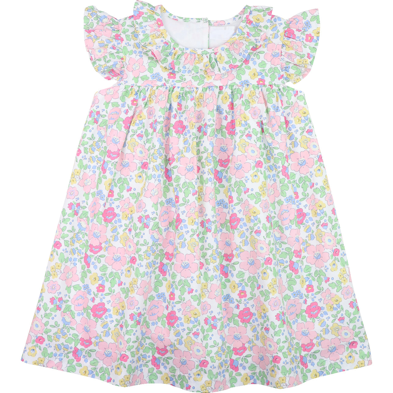 GSD1224 Floral Cute Girl Summer Short Sleeve Dress Kid Clothes