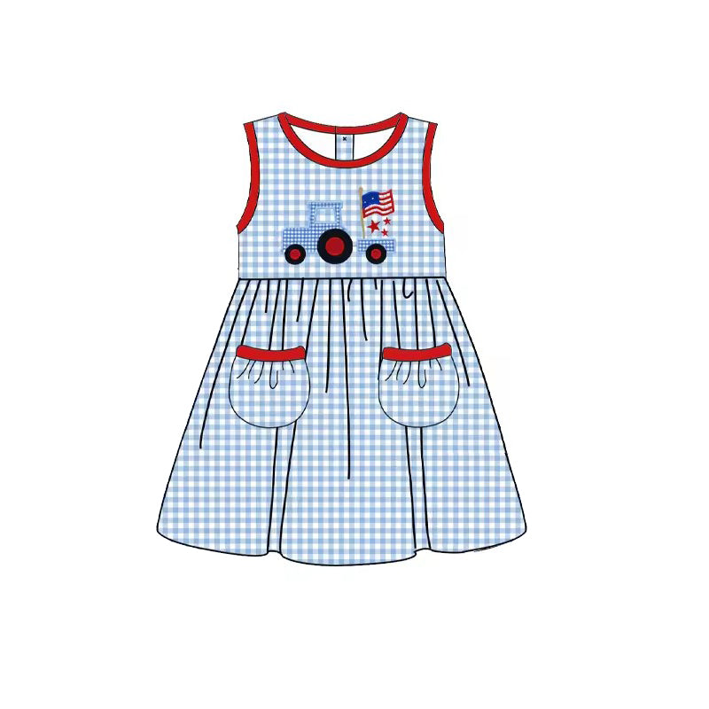 GSD1227 Cute Girl Summer Short Sleeve Dress Kid Clothes