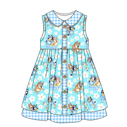 GSD1229 Dog Cute Girl Summer Short Sleeve Dress