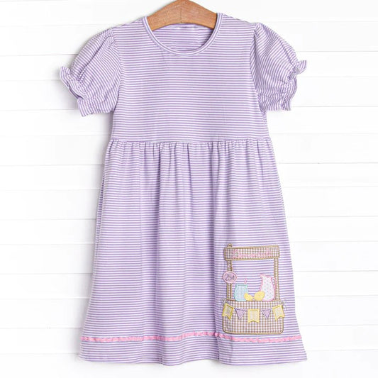 GSD1235 Purple Cute Girl Summer Short Sleeve Dress