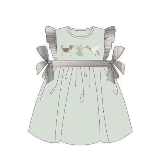 GSD1301 Duck Girl Summer Design Short Sleeve Children Dresses