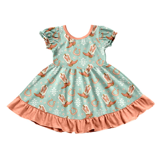 GSD1305  Girl Summer Design Short Sleeve Children Dresses