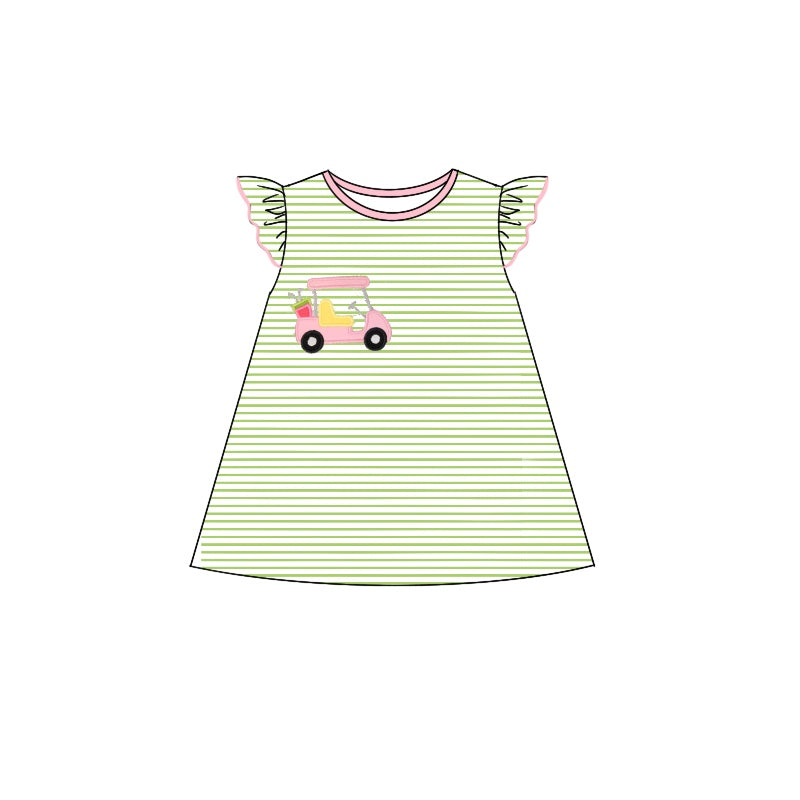 GSD1342  Car Girl Summer Design Short Sleeve Children Dresses