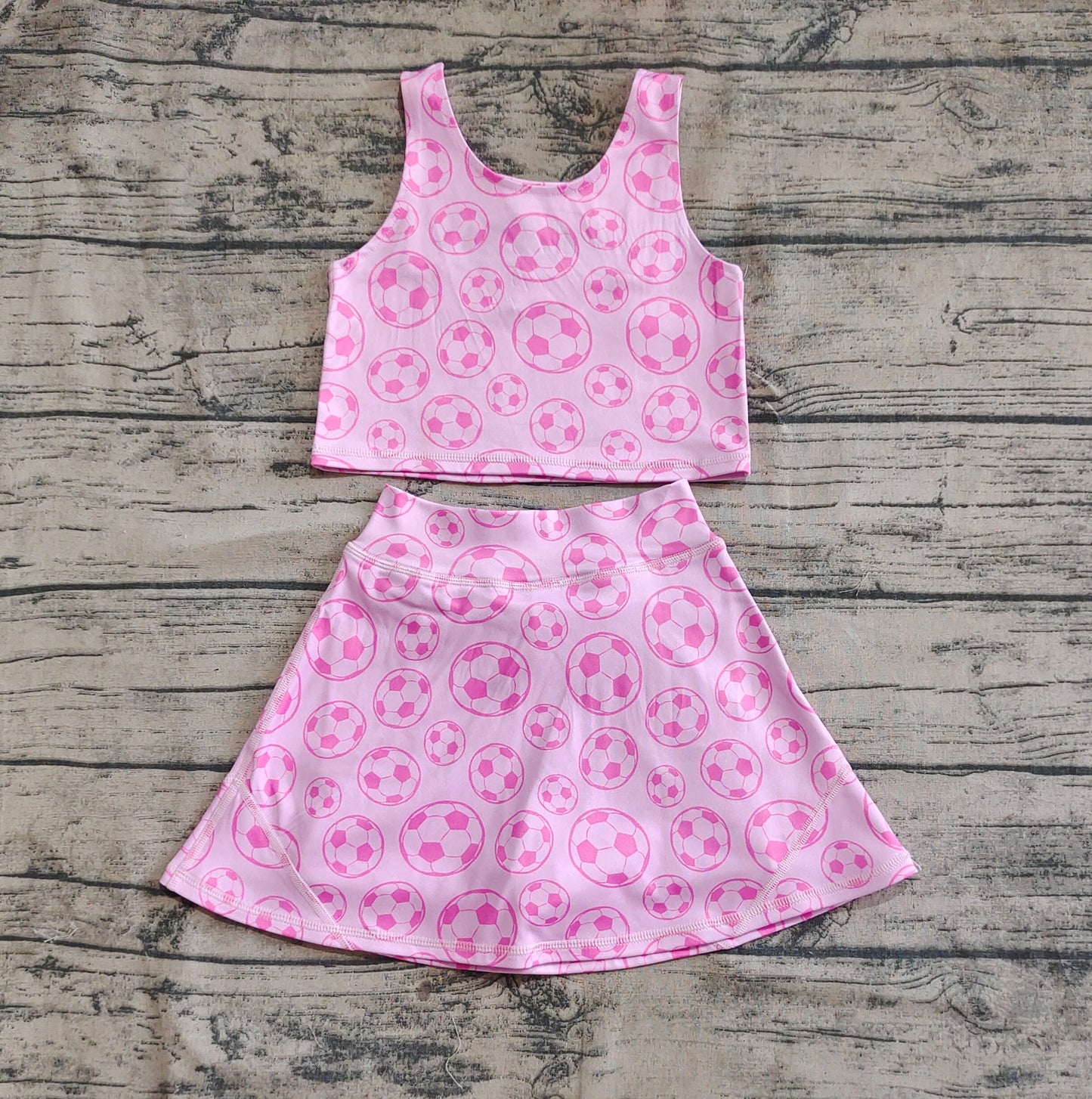 3.31 GSD1468 Baby Girls Football Athletic Active Wear Top Shorts Skirts Clothes Sets Pre order