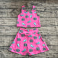 4.18 GSD1924 Baby Girls Pink Cheer Top Skort Yoga Set Pre order