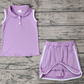 5.24 RTS NO MOQ Summer Sibling Baby Girls Pullover Top Sports Shorts Clothes Sets
