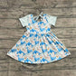 4.2 GSD2011  Short sleeves dolphin seaweed kids girls summer dress