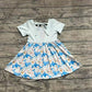 4.2 GSD2011  Short sleeves dolphin seaweed kids girls summer dress