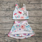 4.18 GSD2046 Baby Girls Colorful Hero Bows Athletic Active Wear Top Shorts Skirts Clothes Sets Pre order