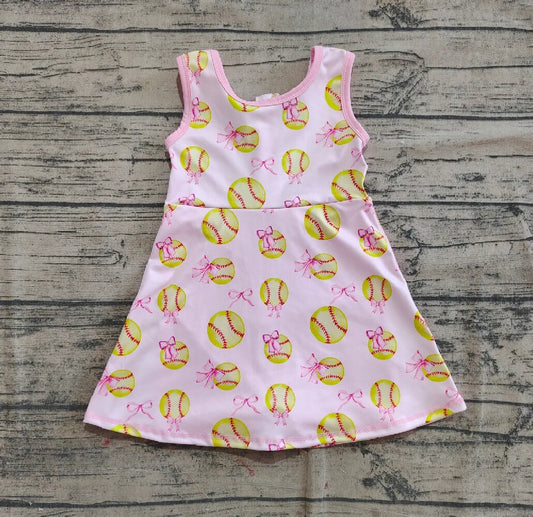 RTS NO MOQ Summer Sibling  Baby Girls Softball Bow Athletic Active Wear Top Shorts Skirts Dresses Sets