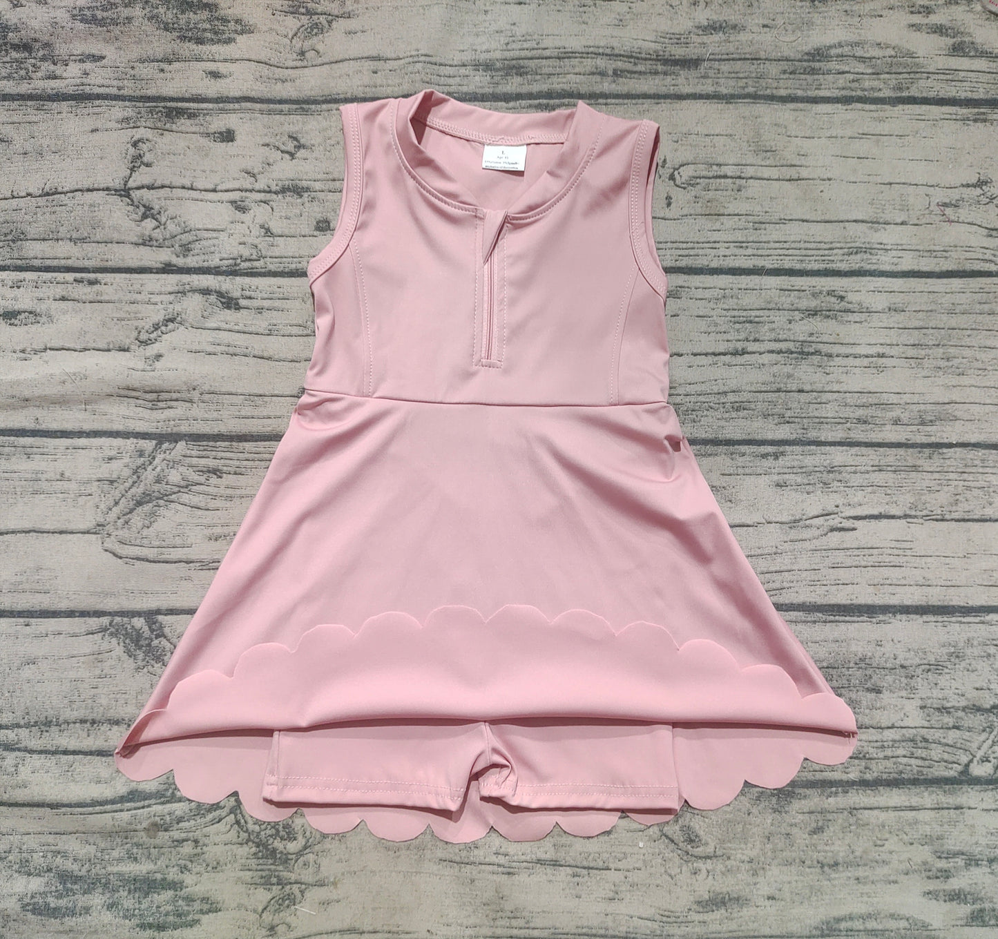 4.12 GSD2086 Baby Girls Light Pink Yoga Zip Active Wear Skort Knee Length Dresses Pre order
