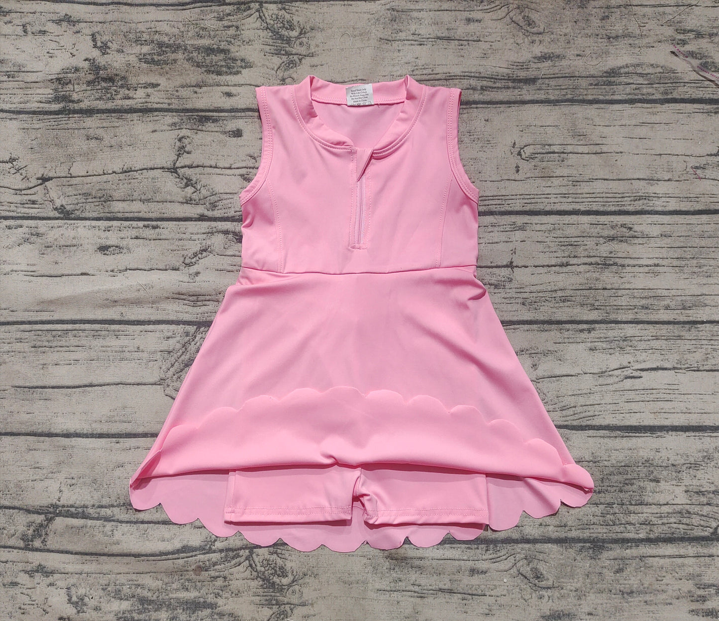4.12 GSD2087 Baby Girls Pink Yoga Zip Active Wear Skort Knee Length Dresses Pre order