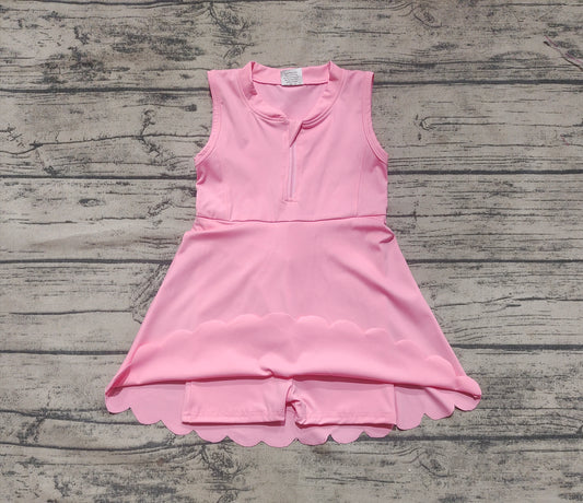 4.12 GSD2087 Baby Girls Pink Yoga Zip Active Wear Skort Knee Length Dresses Pre order