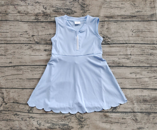 4.12 GSD2088 Baby Girls Blue Yoga Zip Active Wear Skort Knee Length Dresses Pre order