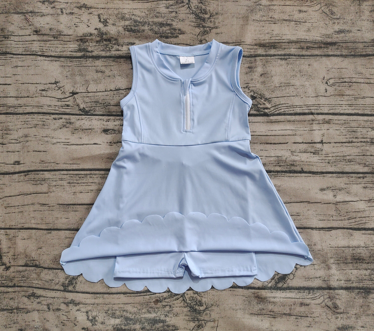 4.12 GSD2088 Baby Girls Blue Yoga Zip Active Wear Skort Knee Length Dresses Pre order