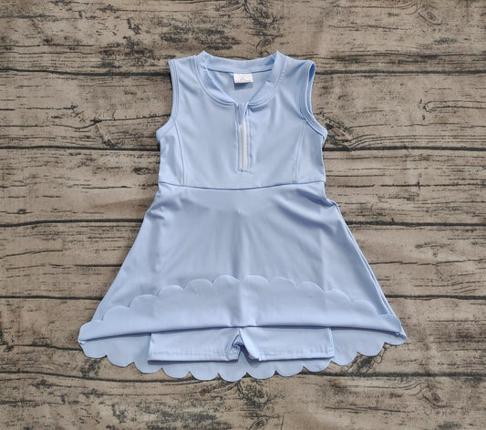 4.12 GSD2088 Baby Girls Blue Yoga Zip Active Wear Skort Knee Length Dresses Pre order