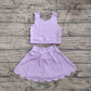 4.30 GSD2095 Baby Girls Lavender Yoga Vest Skirt Active Wear Clothes Sets Preorder