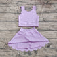 4.30 GSD2095 Baby Girls Lavender Yoga Vest Skirt Active Wear Clothes Sets Preorder