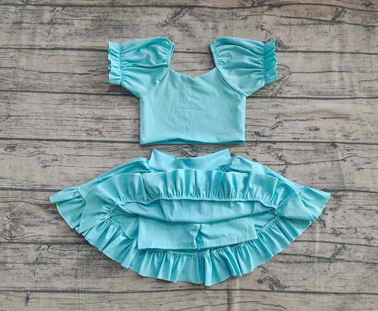 4.11 GSD2101 Baby Girls Aqua Yoga Shirt Skirt Active Wear Clothes Sets Pre order