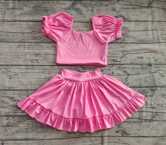 4.11 GSD2102 Baby Girls Pink Yoga Shirt Skirt Active Wear Clothes Sets Pre order