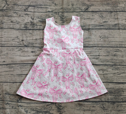 4.18 GSD2199 Baby Girls Pink Bows Yoga Skort Knee Length Dresses Pre order