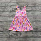 4.2 GSD2208 Flutter sleeves pink floral backless kids girls dresses