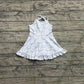 3.29 GSD2290 Baby Girls Strap Yoga Ruffle Knee Length Dresses