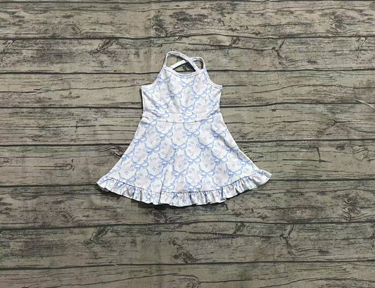3.29 GSD2290 Baby Girls Strap Yoga Ruffle Knee Length Dresses