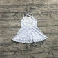 3.29 GSD2290 Baby Girls Strap Yoga Ruffle Knee Length Dresses