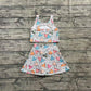 4.2 GSD2331 Baby Girls Sleeveless Cartoon Mouse Balloons Top Skort Yoga Set Pre order