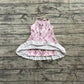 4.2 GSD2343 Pink duck mouse ruffle kids girls athletic dresses