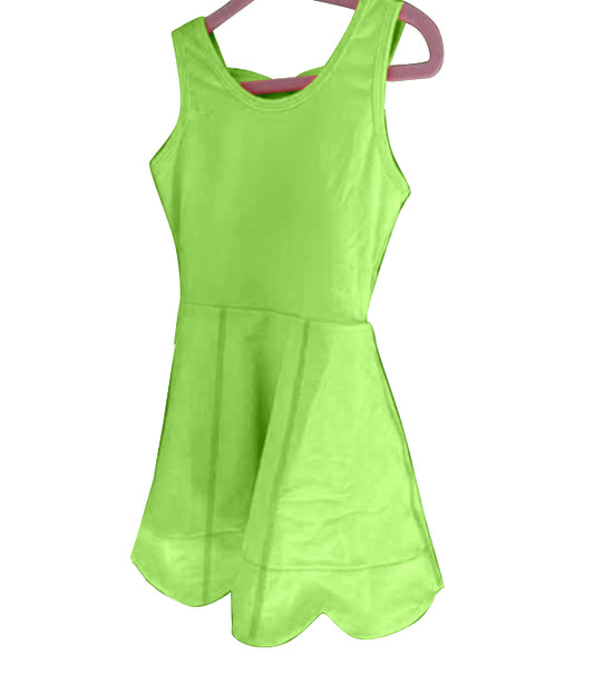 4.1 GSD2351 Green Sleeveless solid kids girls athletic dresses pre order