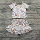 4.2 GSD2358 Short sleeves snow top skirt princess girls clothes