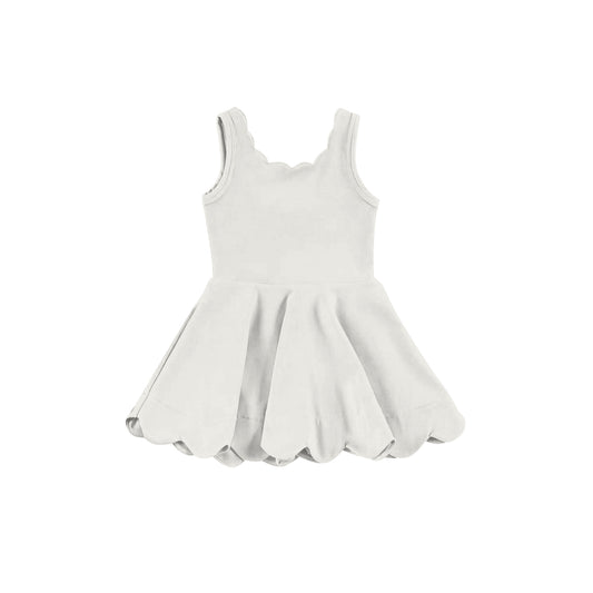 4.1 GSD2370 White sleeveless kids girls summer athletic dresses pre order
