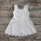 4.30 GSD2370 Baby Girls White Sleeveless Yoga Knee Length Dresses Preorder