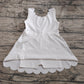 4.30 GSD2370 Baby Girls White Sleeveless Yoga Knee Length Dresses Preorder