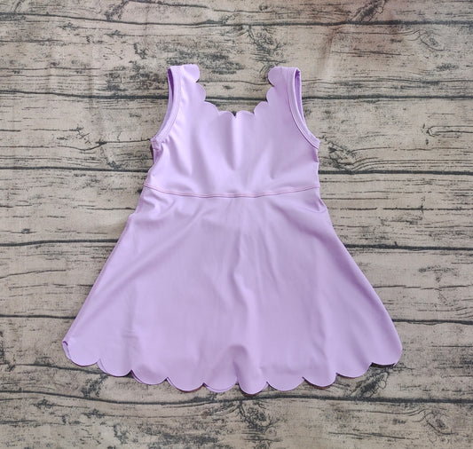 4.30 GSD2372 Baby Girls Lavender Sleeveless Yoga Knee Length Dresses Preorder
