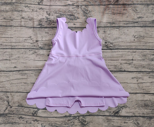 4.30 GSD2372 Baby Girls Lavender Sleeveless Yoga Knee Length Dresses Preorder