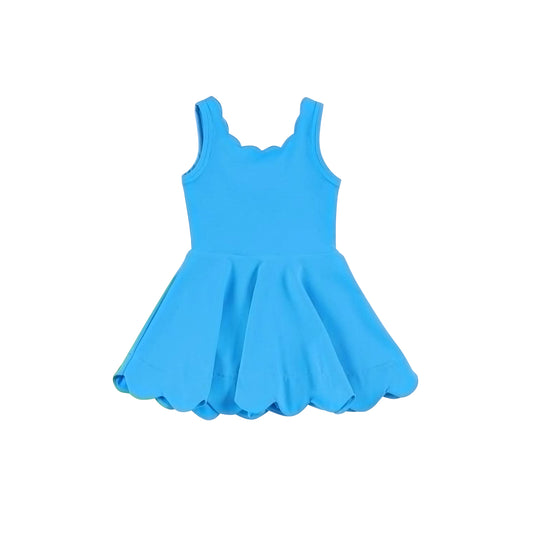 4.1 GSD2375 Blue sleeveless kids girls summer athletic dresses pre order