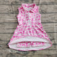 4.30 GSD2379 Baby Girls Sleeveless Pink Bows Zipper Yoga Active Knee Length Dresses Preorder