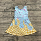 4.18 GSD2380 Baby Girls Blue Ice-cream Drip Yoga Skort Knee Length Dresses Pre order