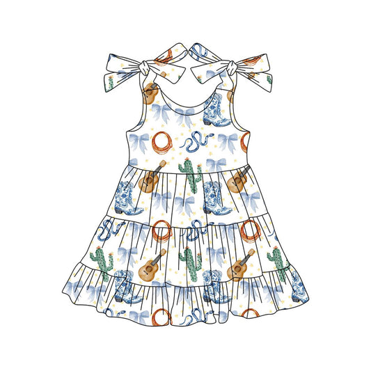 3.28 GSD2399 Cute Baby Girls Short Sleeves Knee Length Dress Pre order