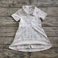 4.18 GSD2410 Baby Girls Short Sleeves Pink Flowers Golf Zipper Knee Length Dresses Pre order