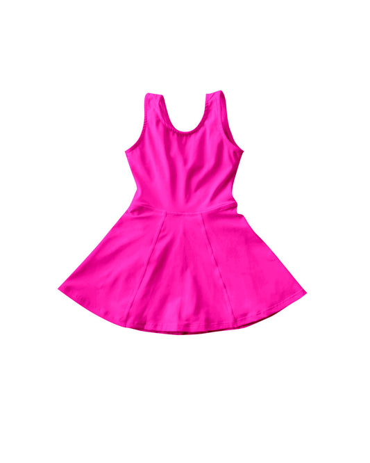 3.31 GSD2431 Dark Pink Baby Girls Yoga Skort Knee Length Dresses Pre order